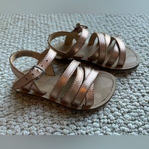 Mini Boden rose gold everyday sandals size 24